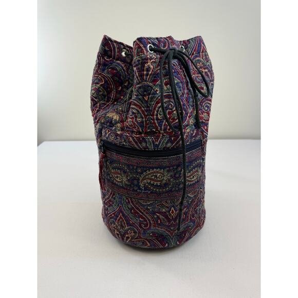 Vintage Vera Bradley Medallion 1995 Large Drawstring Backpack main image 9